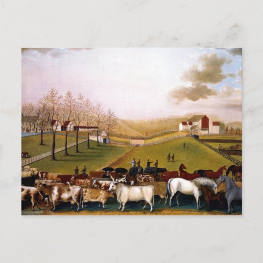 エドワード・ヒックス – アンインディアンサマービューオブザファーム ポストカード (正面)