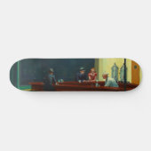 エドワード・ホッパーによる「ナイトホークス」絵画 スケートボード (横)