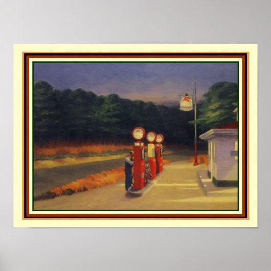 エドワード・ホッパー「ガス」 1940 12x16 ポスター (正面)