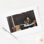 エドワード・ホッパー・ペインティング 長方形シール (封筒)