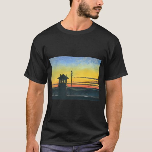 エドワード・ホッパー – 鉄道サンセット Tシャツ (正面)