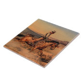 エドワード・ボレインによるウェスタン・アート「ライディング・ヘルト」 タイル (側面)