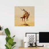 エドワード・ボレインによる馬#2のカウボーイ ポスター (ホームオフィス)