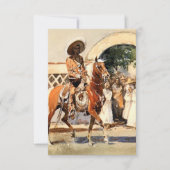 エドワード・ボレインによる「メキシコ教会の外」 サンキューカード (正面)