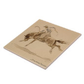 エドワード・ボレインの馬のカウボーイ タイル (側面)