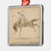 エドワード・ボレインの馬のカウボーイ メタルオーナメント (左)