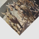 エドワード・ボレインの「トレイル・ドライブ」西部芸術 薄葉紙 (詳細)