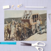 エドワード・ボレインの「トレイル・ドライブ」西部芸術 薄葉紙 (クラフト)