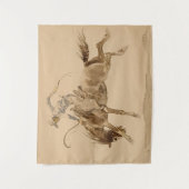 エドワード・ボレインの『バッキングホースに乗るカウボーイ』 タペストリー (正面)