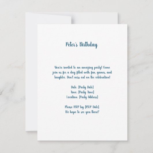 エドワード・メイソン・エグルストンの『宝物を持ち帰る』 招待状 (裏面)