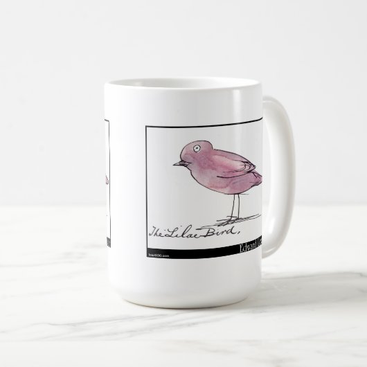 エドワード・リアの薄紫の鳥 コーヒーマグカップ (正面右)