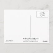 エドワード・リアの赤い帽子をかぶったパラケート(女性) ポストカード (裏面)