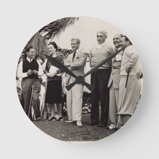 、エドワード(1894-1972年)およびウォリス、DUウィンザー公 ラウンド壁時計 (正面)
