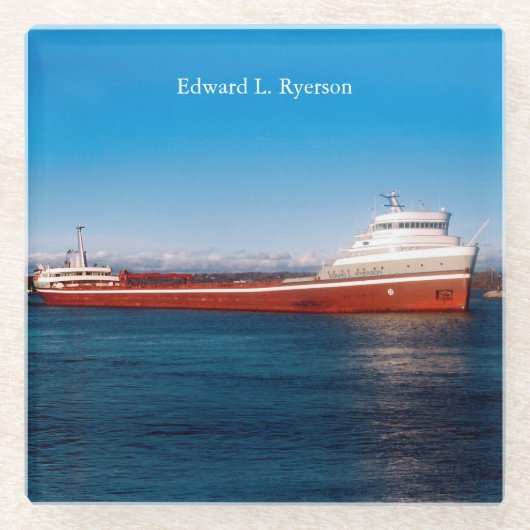 エドワード・L・ライエルソン ガラス コースター (正面)