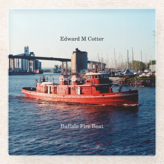 エドワード・M・コター硝子 ガラスコースター (正面)