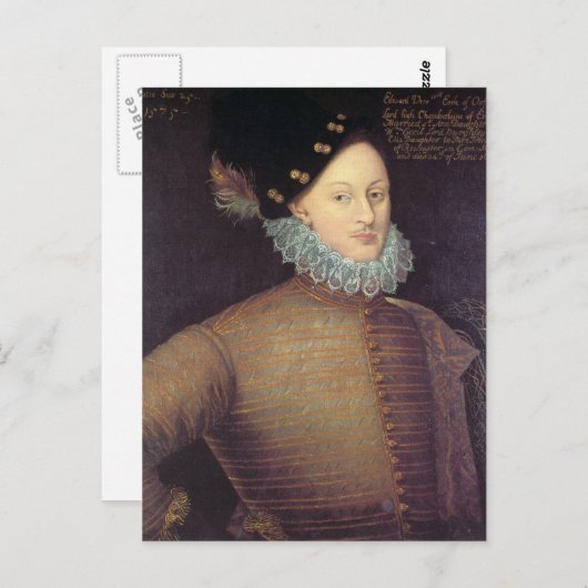 エドワードde Vereのオックスフォードの第17伯爵 ポストカード (正面/裏面)