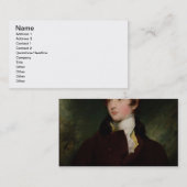 エドワードImpey (1785-1850年)のポートレート、c.1800 (油 名刺 (正面/裏面)