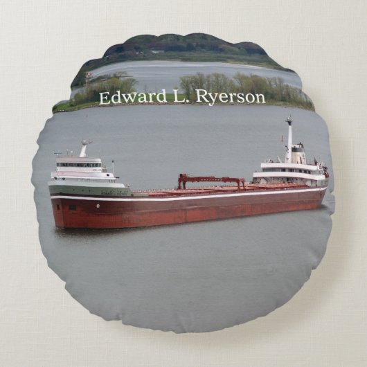 エドワードL.ライアソン枕 ラウンドクッション (正面)