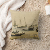 エドワールManet |のビーチ、干潮 クッション (ブランケット)