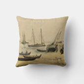 エドワールManet |のビーチ、干潮 クッション (裏面)