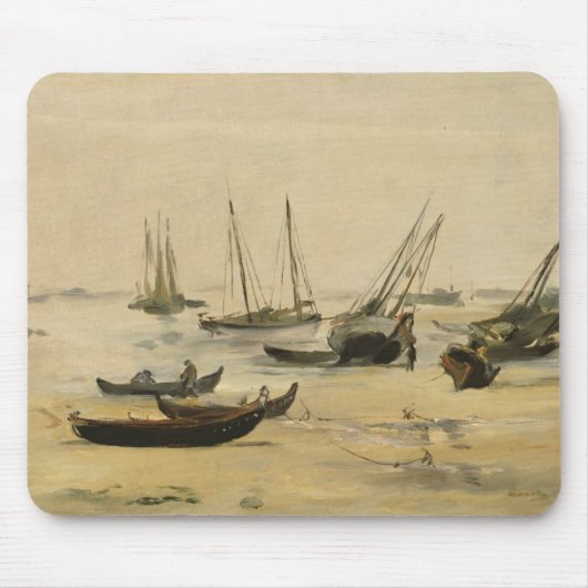 エドワールManet |のビーチ、干潮 マウスパッド (正面)
