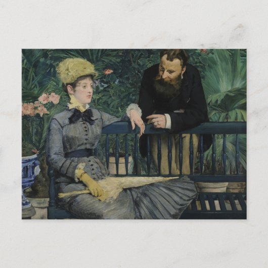 エドワールManet -温室の… ポストカード (正面)