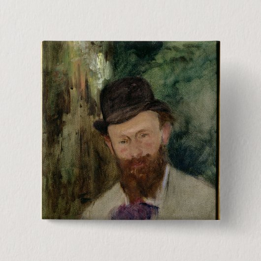 エドワールManet c.1880のManet |のポートレート 缶バッジ (正面)