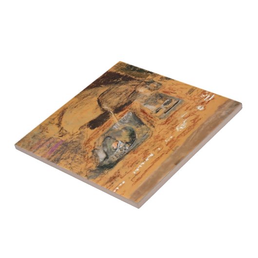 エドワールVuillard: 暖炉の前の女性 タイル (側面)