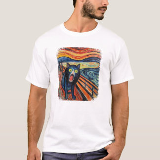 エドヴァルドの表現主義による面白いネコの叫び Tシャツ