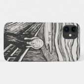 エドヴァルド・ムンクの叫び 黒白 Case-Mate iPhoneケース (裏面(横))