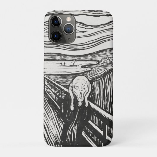 エドヴァルド・ムンクの叫び 黒白 Case-Mate iPhoneケース (裏)