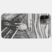 エドヴァルド・ムンクの叫び 黒白 Case-Mate iPhoneケース (裏面(横))