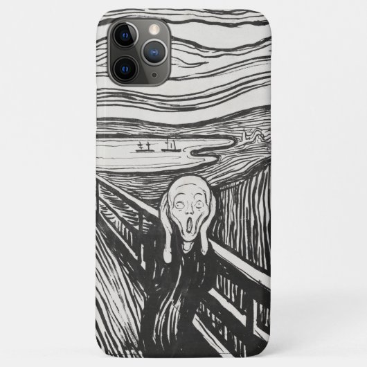エドヴァルド・ムンクの叫び 黒白 Case-Mate iPhoneケース (裏面)