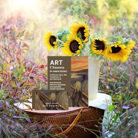 エドヴァルド・ムンクの「叫び」アートクラス チラシ