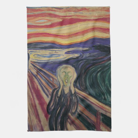 エドヴァルド・ムンクの『叫び』、ヴィンテージ表現主義 キッチンタオル (縦)