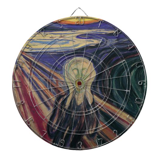 エドヴァルド・ムンクの『叫び』、ヴィンテージ表現主義 ダーツボード (正面)