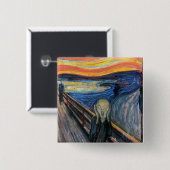 エドヴァルド・ムンク著叫び 缶バッジ (正面&裏面)