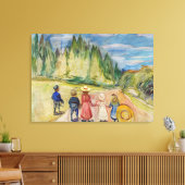 エドヴァルド・ムンク - おとぎの森 キャンバスプリント (インサイチュ (リビング))