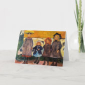 エドヴァルド・ムンク - アスガーストランドの四人の少女 カード (正面)