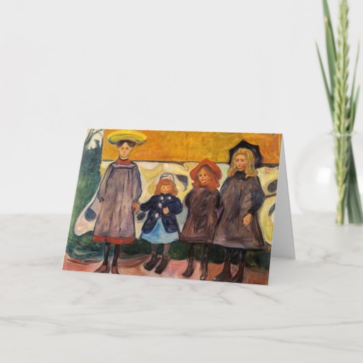 エドヴァルド・ムンク - アスガーストランドの四人の少女 カード (正面)