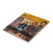 エドヴァルド・ムンク - アスガーストランドの四人の少女 タイル (側面)