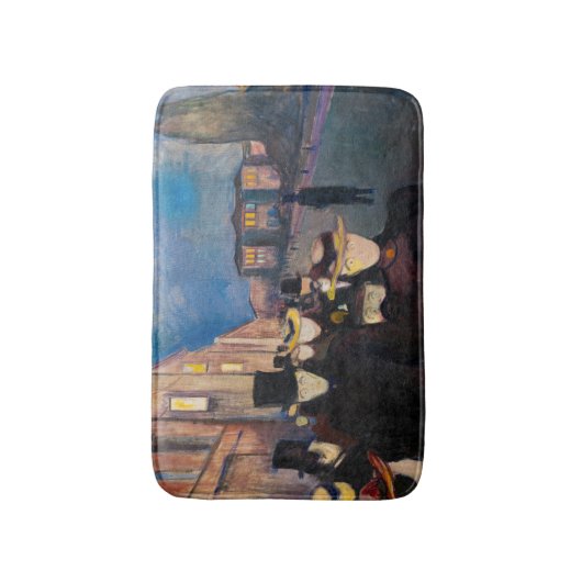 エドヴァルド・ムンク - カール・ヨハン通りでの夕方 バスマット (正面縦)