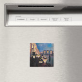 エドヴァルド・ムンク - カール・ヨハン通りでの夕方 マグネット (インサイチュ (食洗機))