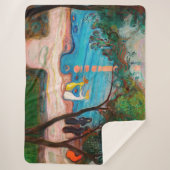 エドヴァルド・ムンク - ビーチでのダンス シェルパブランケット (正面)