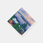 エドヴァルド・ムンク - 列車の煙 スタンダードカクテルナプキン (角)