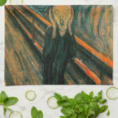 エドヴァルド・ムンク-叫び1893年 キッチンタオル (折り畳み)