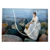 エドヴァルド・ムンク - 夏の夜、ビーチのインガー ラージペーパーバッグ (裏面)