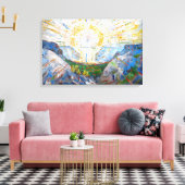 エドヴァルド・ムンク - 太陽 1912 キャンバスプリント (インサイチュ (リビング))