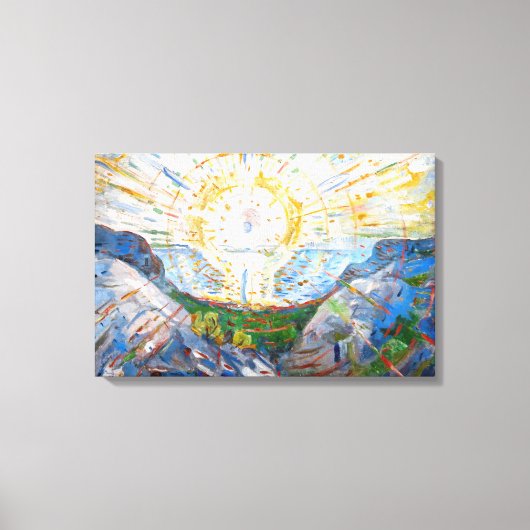 エドヴァルド・ムンク - 太陽 1912 キャンバスプリント (正面)