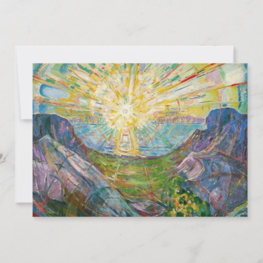 エドヴァルド・ムンク - 太陽 1916 招待状 (正面)